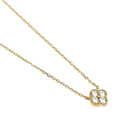 Mabina Girocollo argento dorato con fiore in zirconi 553793